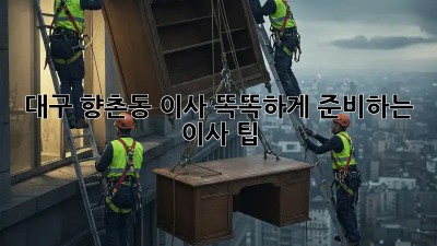 대구 향촌동 이사, 똑똑하게 준비하는 이사 팁!